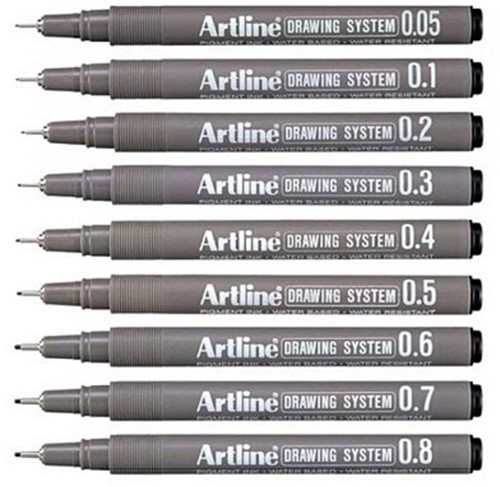 Fineliner Artline technisch 0.5mm zwart-2