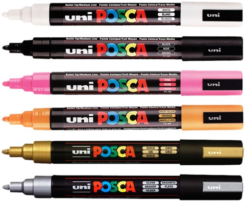 Paintmarker Uni POSCA PC5M medium wit-1