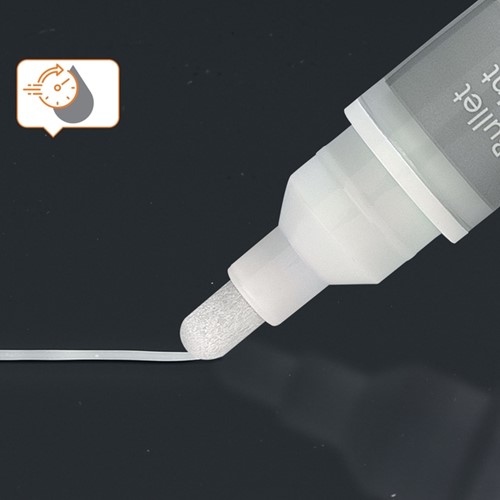 Viltstift Nobo glasbord wit 4 stuks-1