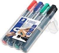 Viltstift Staedtler Lumocolor 350 permanent schuin assorti 4 stuks-2
