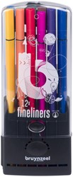 Fineliner Bruynzeel etui à 12 kleuren