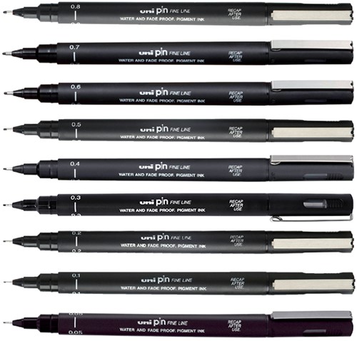 Fineliner Uni-ball Pin 0.2mm zwart-2