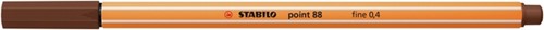 Fineliner STABILO point 88/45 fijn bruin-2