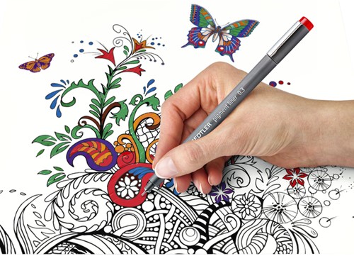 Fineliner Staedtler Pigment 308 zwart 0.8mm-2