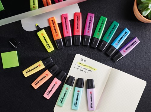 Markeerstift STABILO BOSS Original 70/10 4 kleuren assorti 10 stuks-3