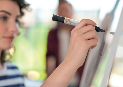 Whiteboardmarker Nobo Liquid ink rond assorti 3mm 4st-7
