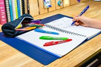 Rollerpen PILOT friXion medium lichtblauw blister à 1 stuk + 3 vull-3