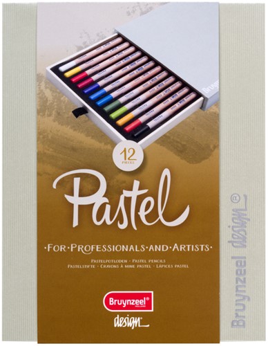 Pastelpotlood Bruynzeel Design met luxe bewaardoos assorti 12 stuks