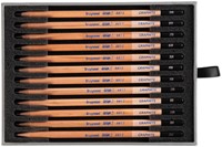 Grafietpotlood Bruynzeel Design met luxe bewaardoos set à 12 hardheden grijs-2