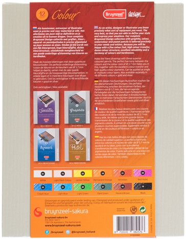 Kleurpotlood Bruynzeel Design met luxe bewaardoos set à 12 kleuren-3