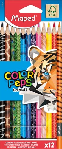 Kleurpotlood Maped Color'Peps Animals set à 12 kleuren