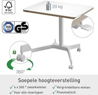 Zit-sta bureau Leitz Ergo compact wielen-1