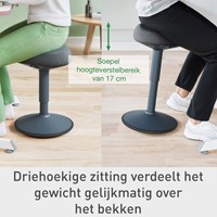 Actieve zitkruk Leitz Ergo met gasveer 47-64cm-3