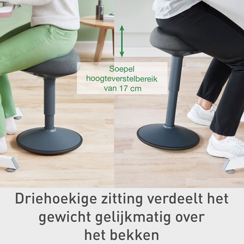 Actieve zitkruk Leitz Ergo met comfortzitting-9