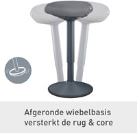 Actieve zit-stakruk Leitz Ergo met gasveer 57-82cm zwart-5
