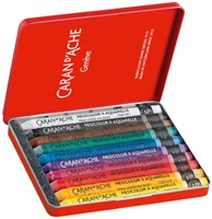 Waskrijt Caran d'Ache neocolor-II 10 stuks assorti-2
