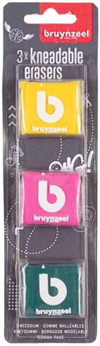 Kneedgum Bruynzeel Teens set à 3 kleuren