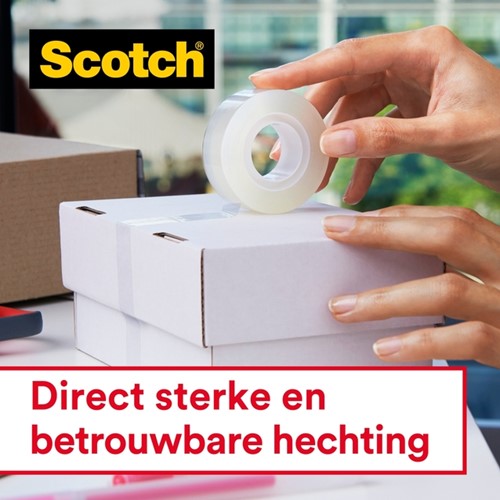 Plakband Scotch Crystal 600 19mmx15m transparant  + handdispenser-3