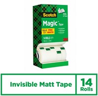 Plakband Scotch Magic 810 19mmx33m onzichtbaar mat 12+2 gratis-3