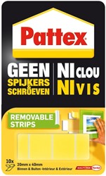 Supermontagestrip Pattex 2kg verwijderbaar 10 stuks