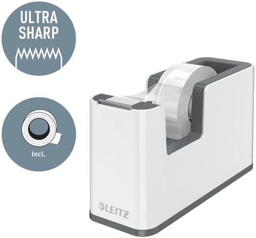 Plakbandhouder Leitz WOW wit/grijs-2