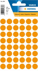Etiket HERMA 1864 rond 12mm fluor oranje 240 stuks