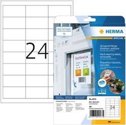 Etiket HERMA 4573 66x33.8mm folie wit 480 stuks
