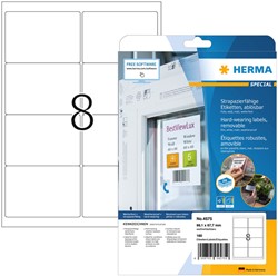 Etiket HERMA 4575 99.1x67.7mm folie wit 160 stuks
