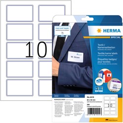 Naambadge etiket HERMA 4410 80X50mm wit blauw 200 etiketten