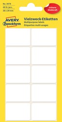 Etiket Avery 3078 38x29mm wit 40 stuks