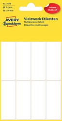 Etiket Avery 3079 50x19mm wit 48 stuks