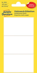 Etiket Avery Zweckform 3084 66x38mm wit 18 etiketten