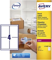Etiket Avery L7169B-100 99.1x139mm blockout 400 etiketten