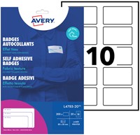 Naambadge etiket Avery L4785-20 80x50mm 200 stuks-3