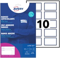 Naambadge etiket Avery L4787-20 80x50mm blauw kader 200 stuks-2