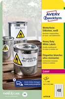 Etiket Avery L4778-20 45.7x21.2mm polyester wit 960 stuks-2