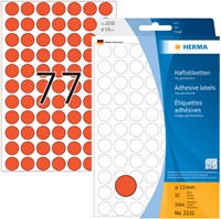 Etiket HERMA 2232 rond 13mm rood 2464 stuks-2