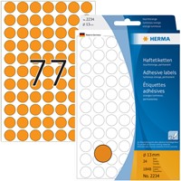 Etiket HERMA 2234 rond 13mm fluor oranje 1848 stuks-2