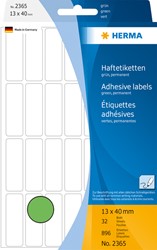 Etiket HERMA 2365 13x40mm groen 896 stuks