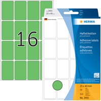 Etiket HERMA 2455 25x40mm groen 512 stuks-2
