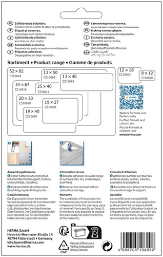 Etiket HERMA 10609 19x40mm verwijderbaar wit 480 stuks-2
