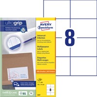 Etiket Avery Zweckform 3427 105x74mm wit 800stuks-2