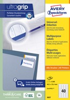 Etiket Avery 3657 48.5x25.4mm wit 4000 stuks