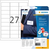 Naambadge etiket HERMA 4511 63.5x29.6mm wit 540 stuks
