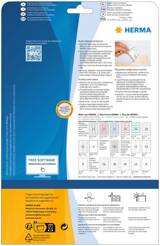 Naambadge etiket HERMA 4512 63.5x29.6mm wit/rood 540 stuks-3