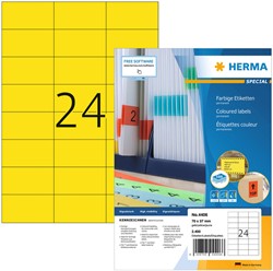 Etiket HERMA 4406 70x37mm geel 2400 stuks