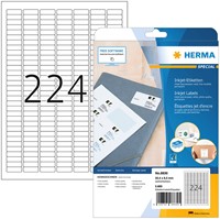 Etiket HERMA 8830 25.4x8.5mm mat wit 5600 stuks