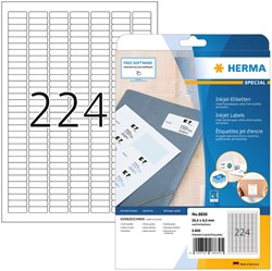 Etiket HERMA 8830 25.4x8.5mm mat wit 5600 stuks