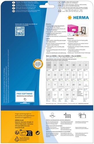 Etiket HERMA 8831 25.4x25.4mm mat wit 1650 stuks-2