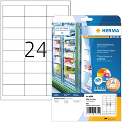 Etiket HERMA 4389 66x33.8mm diepvries wit 600stuks